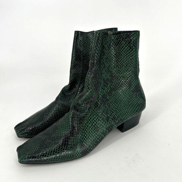 Rachel Comey Leather Cove Boot in Green Snake Print - Picture 1 of 6